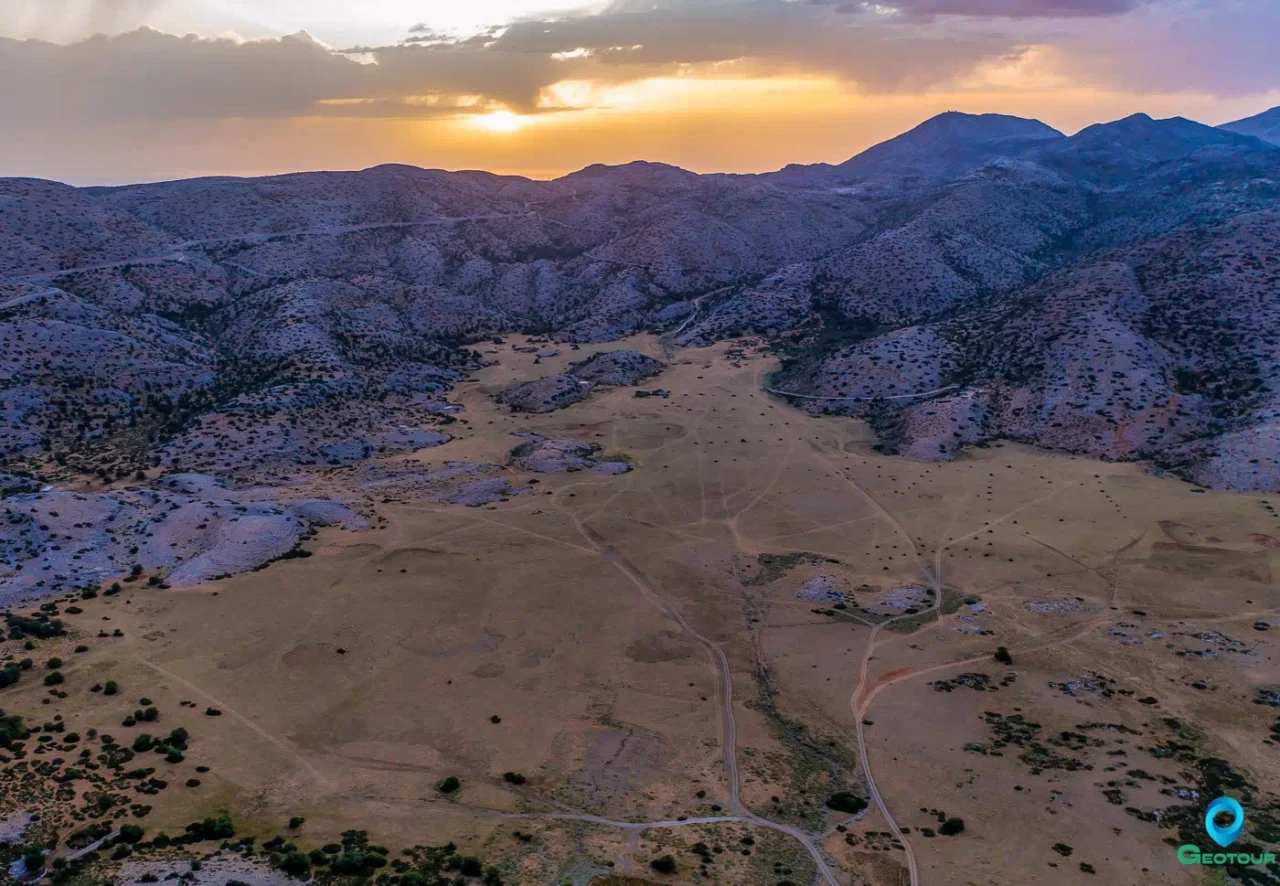 Sunrise in Nida plateau in Psiloritis