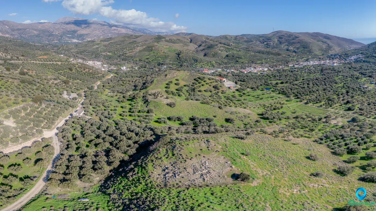 Kefali Chondrou the middle hill and the eastern most hill at the Kephali Hill Range Archaeological Complex, Chondros Viannou