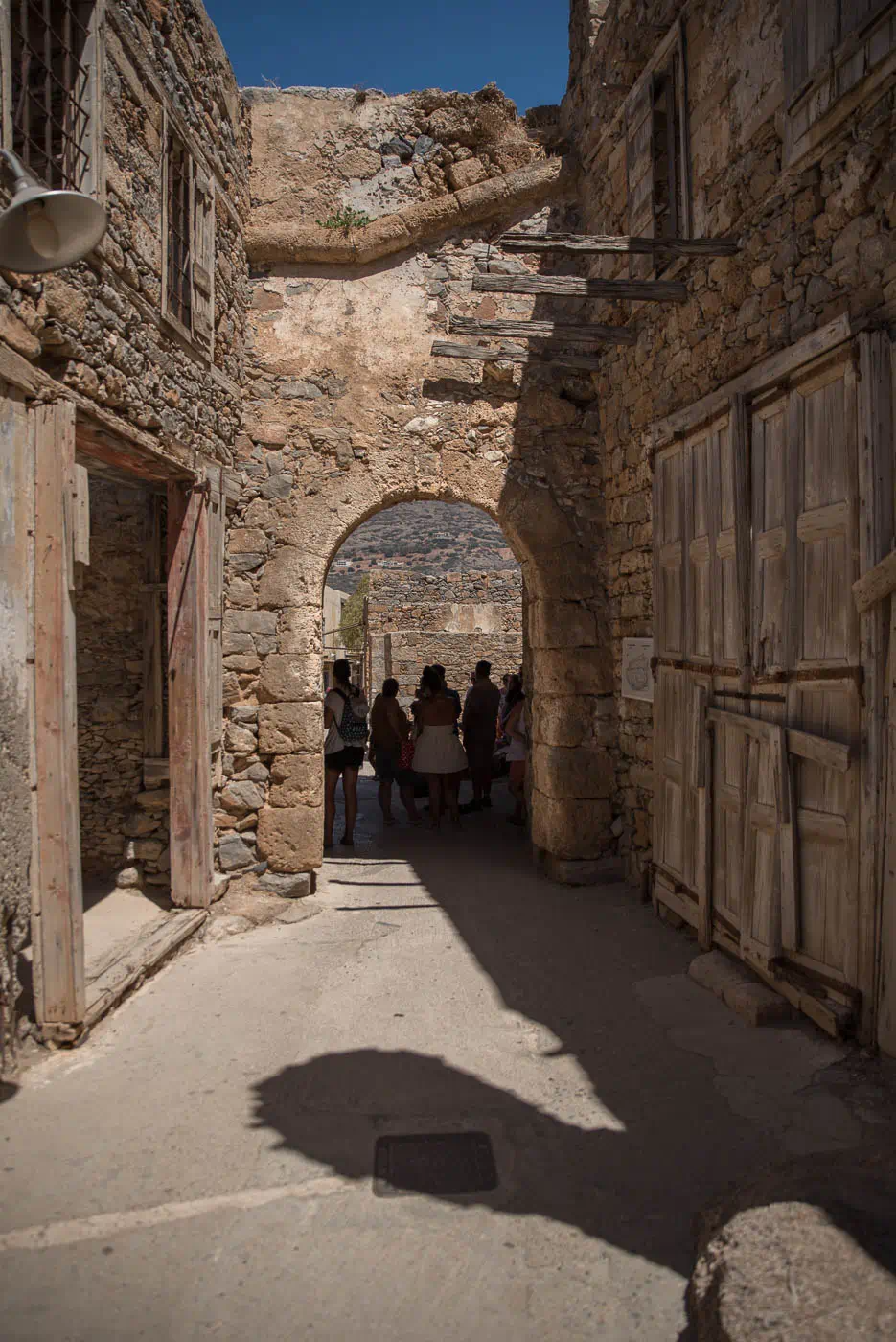 Spinalonga island in the fortress