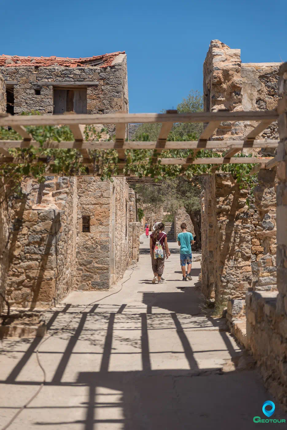 Spinalonga island in the fortress