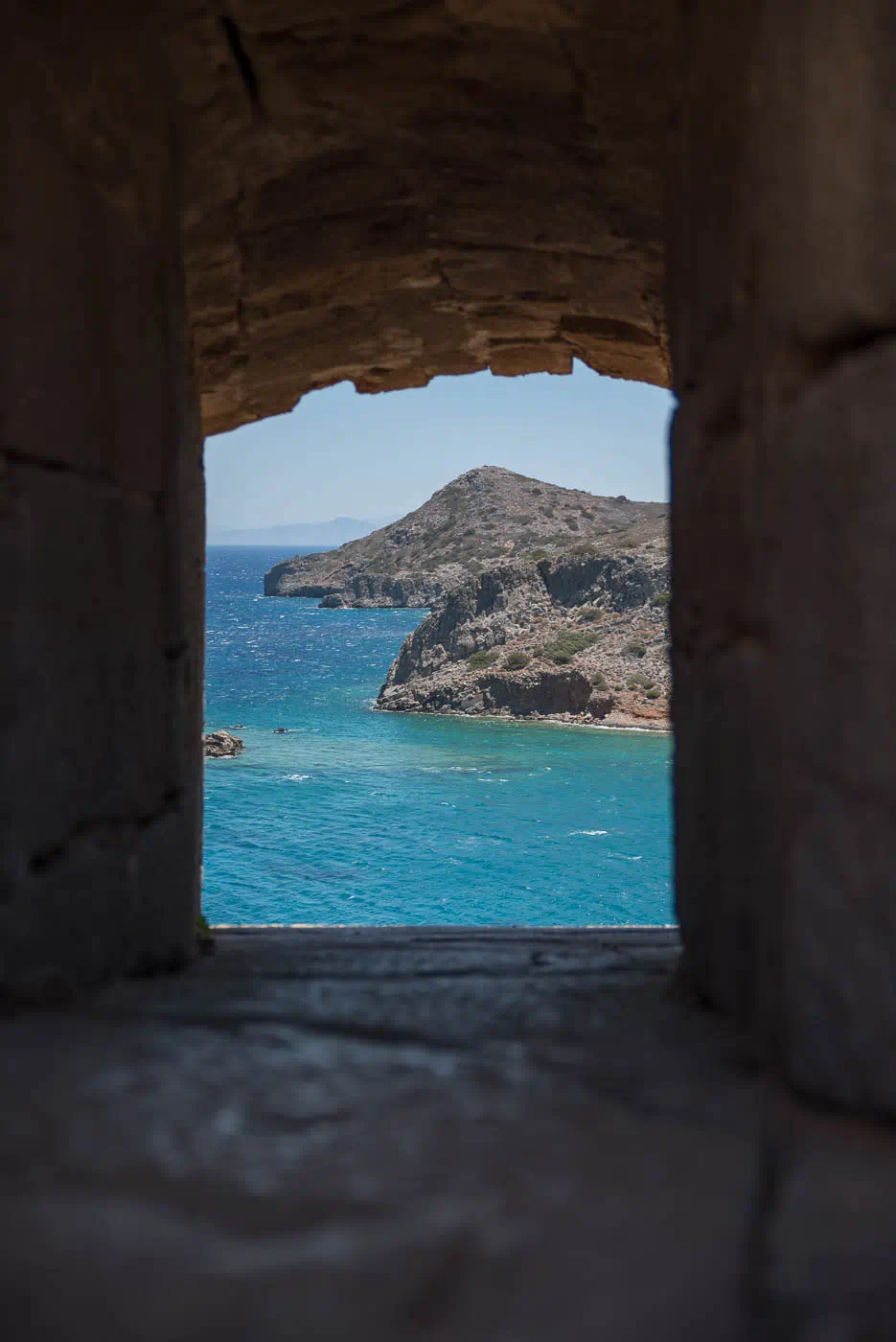 Spinalonga island in the fortress